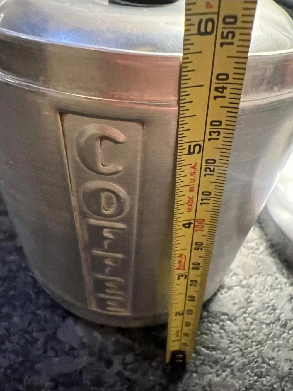 Vintage Aluminum Flour, Coffee & Tea Canister Set with free vintage scoop